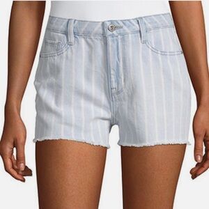 HIGH RISE STRIPED MOM SHORTS